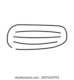 cucumber with stripes line icon vector. cucumber with stripes sign. isolated contour symbol black illustration