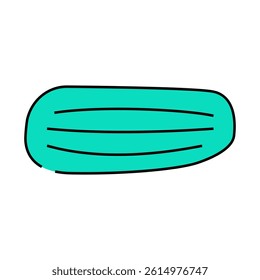 cucumber with stripes line icon vector. cucumber with stripes sign. isolated symbol illustration