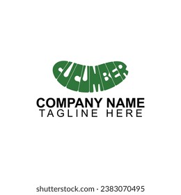 cucumber text logo vector illustration