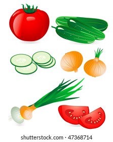 cucumber and tomato onion
