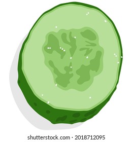 Cucumber vector cartoon illustration isolated on a white background.