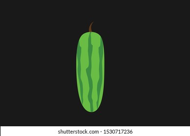 cucumber with vector chocolate stalks