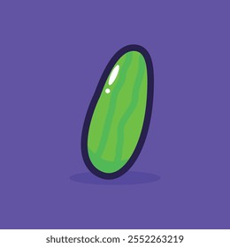 Logotipo del icono del diseño del Vector del pepino