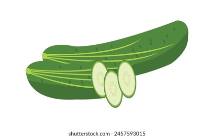 Diseño E Ilustración De Vector De Pepino.