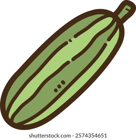 Cucumber vector doodle illustration and graphic