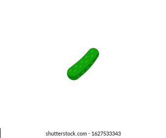 Cucumber vector flat icon. Isolated fresh vegetable cucumber emoji illustration 