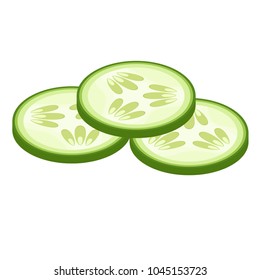 cucumber vector. free space for text. wallpaper. background.