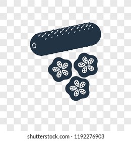 Cucumber vector icon isolated on transparent background, Cucumber transparency logo concept