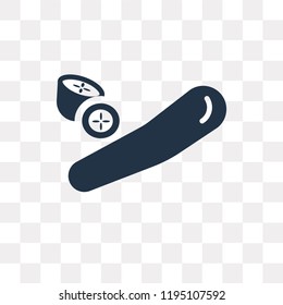 Cucumber vector icon isolated on transparent background, Cucumber transparency concept can be used web and mobile