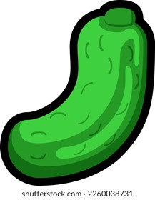 estilo de icono de vector de pepino