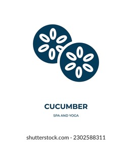 cucumber vector icon. cucumber, vegetable, diet filled icons from flat spa and yoga concept. Isolated black glyph icon, vector illustration symbol element for web design and mobile apps