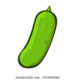 ilustración del vector de pepino aislada en fondo blanco