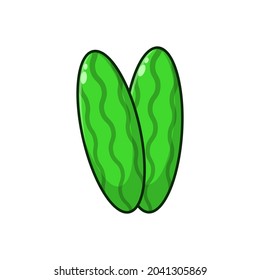 Cucumber vector. Vector illustration cucumber in trendy style isolated on white background