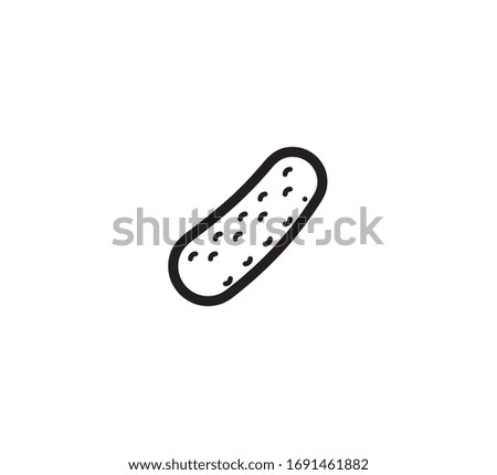 Cucumber vector isolated icon illustration. 