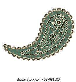 Cucumber. Vector pattern. Turkish cucumber, Persian cypress, oriental decor, tears of Allah, Paisley