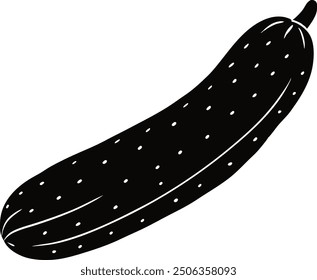 Cucumber vector silhouette illustration art