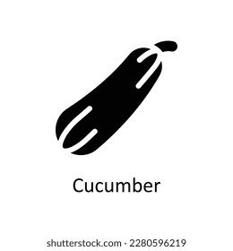 Cucumber Vector   Solid Icons. Simple stock illustration stock