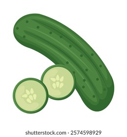 cucumber vegetable icon isolated design