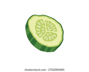 Ilustración de rebanada de pepinillos de vegetales de pepino