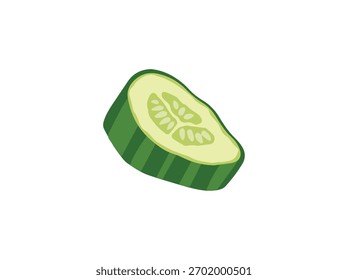 Ilustración de rebanada de pepinillos de vegetales de pepino