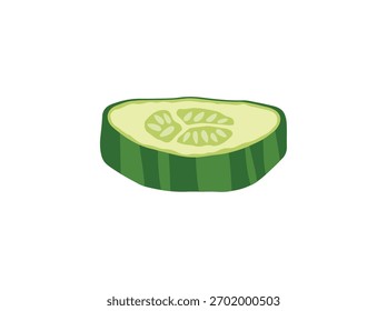 Ilustración de rebanada de pepinillos de vegetales de pepino