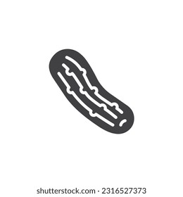 Icono de vector vegetal de pepino. signo plano relleno para concepto móvil y diseño web. Icono de glifo de pepino. Símbolo, ilustración del logotipo. Gráficos vectoriales