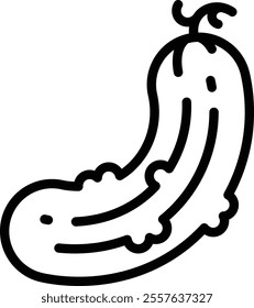 Cucumbers Icon. Thin Line Cucumbers Icon