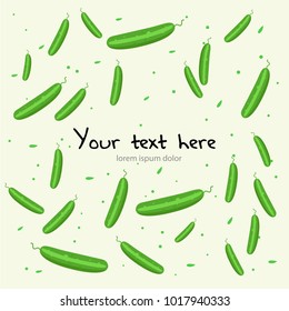 cucumbers on white background. Vector illustration