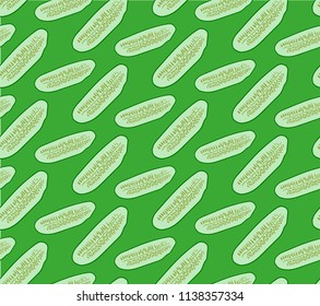 Cucumbers seamless background