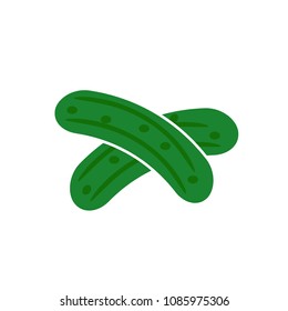 
Cucumbers, vegetables flat icon, vegan food, vector illustration