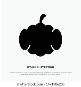 Cucurbit, Halloween, Pumpkin, Canada solid Glyph Icon vector. Vector Icon Template background