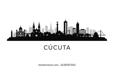 Cucuta Skyline Colombia Cityscape Silhouette.
