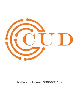 CUD letter design. CUD letter technology logo design on white background. CUD Monogram logo design for entrepreneur and business