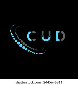 Diseño abstracto del logotipo de la letra de CUD. Diseño único CUD. CUD.
