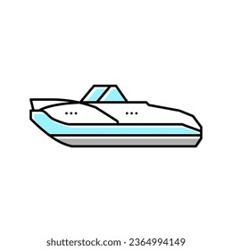cuddy cabins boat color icon vector. cuddy cabins boat sign. isolated symbol illustration svg