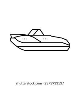 cuddy cabins boat line icon vector. cuddy cabins boat sign. isolated contour symbol black illustration svg