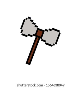 cudgel 8 bits pixelated style icon vector illustration design
