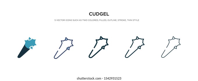 cudgel icon in different style vector illustration. two colored and black cudgel vector icons designed in filled, outline, line and stroke style can be used for web, mobile, ui
