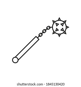 cudgel icon element of weapon icon for mobile concept and web apps. Thin line cudgel icon can be used for web and mobile. Premium icon on white background
