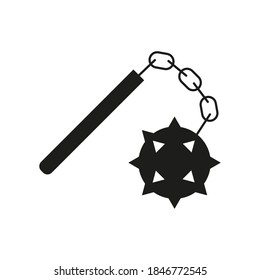 icono de cudgel de icono de arma para concepto móvil y aplicaciones web. Icono de garrote de línea delgada se puede usar para web y móvil. Icono premium sobre fondo blanco