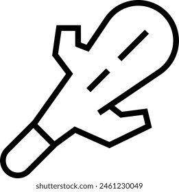 cudgel icon. Thin linear style design isolated on white background