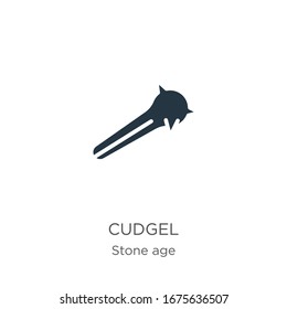 Vector de icono de Cudgel. Icono moderno de gel plano de la colección de la edad de piedra aislado en fondo blanco. La ilustración vectorial se puede utilizar para diseño gráfico web y móvil, logotipo, eps10