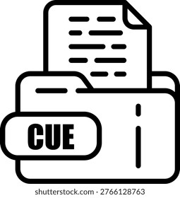 CUE File Illustration vector Icon Design