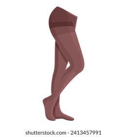 Cue legs icon cartoon vector. Woman pantyhose. Lady lingerie