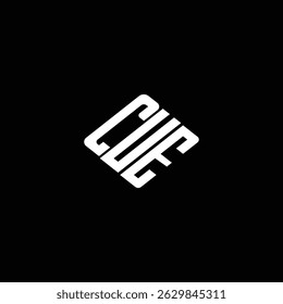 Design do logotipo da letra CUE em fundo preto.  
Design do logotipo comercial da letra CUE. 
CUE criativo iniciais letra logotipo conceito.
