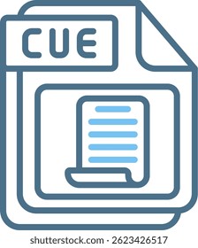 Ícone de Duas Cores da Linha CUE