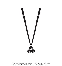 cue stick icon vector illustration template design