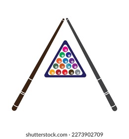 cue stick icon vector illustration template design