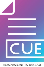 Ilustração de design de ícone de vetor CUE