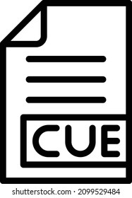 Ilustración de diseño de iconos del vector CUE